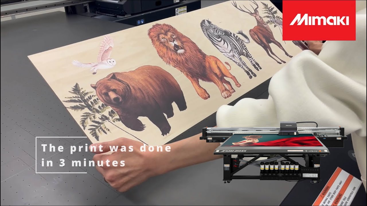 Mimaki - JFX200-2513EX Timber Board Printing Operation