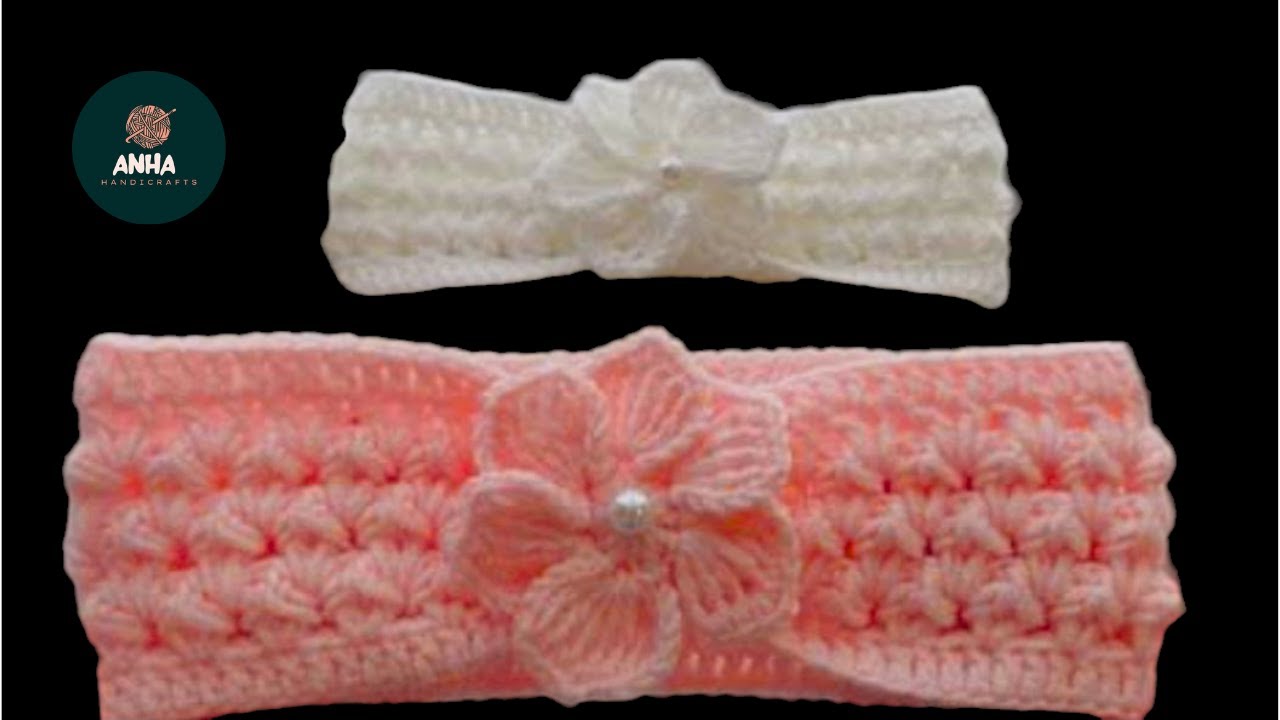 Crochet headband tutorial। কুশিকাটার হেয়ার ব্যান্ড/কুরুশের বাচ্চাদের মাথার ব্যান্ড