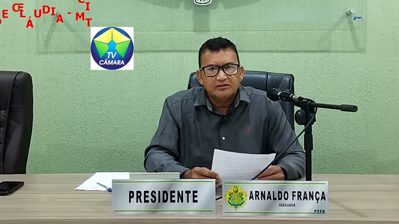 Vereador Arnaldo França destaca sessões presididas nesta sexta-feira em Cláudia
