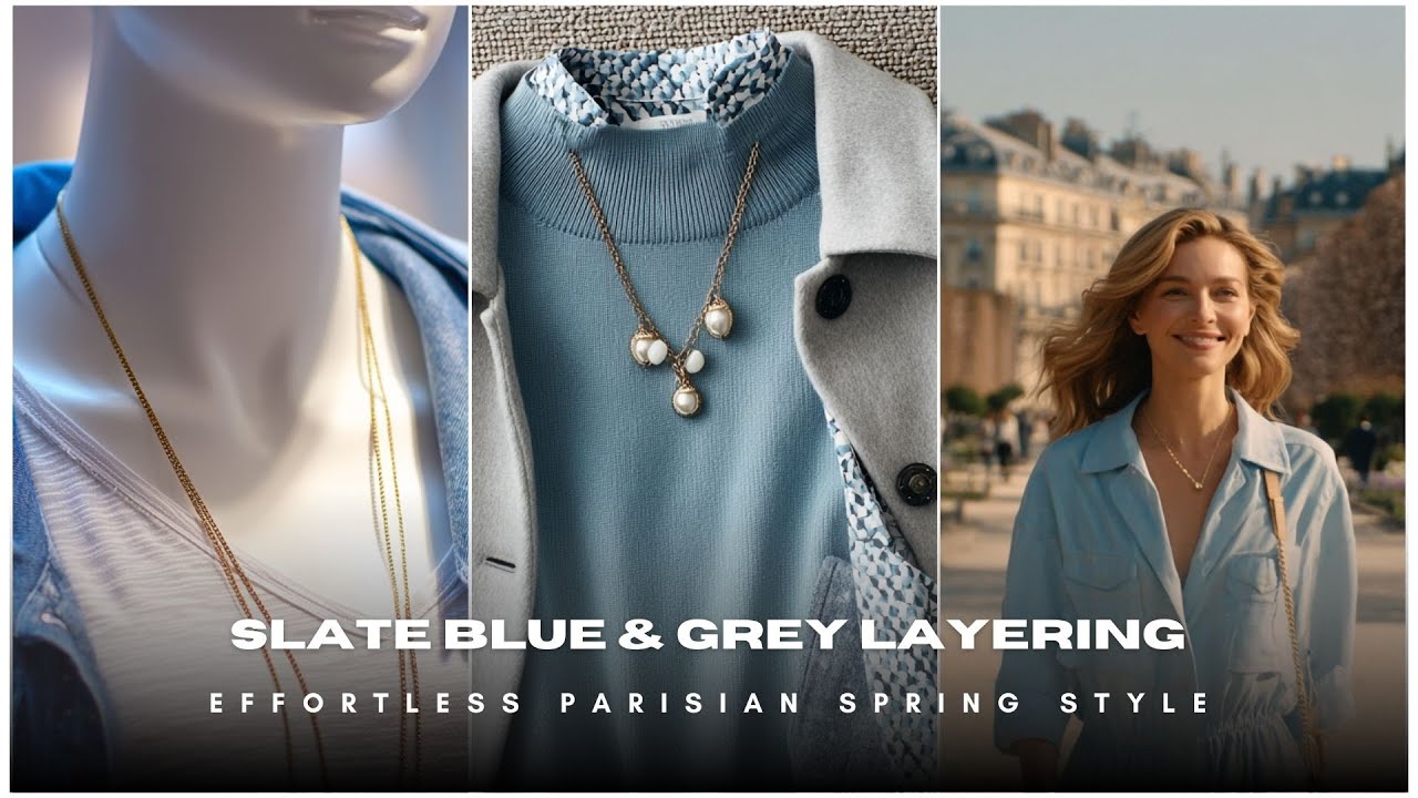 ⛓️ Slate Blue & Grey Layering 💎 Effortless Parisian Spring Style