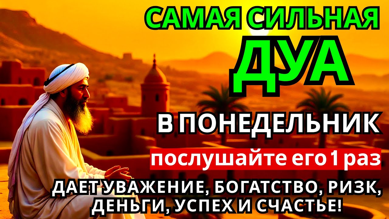 Дуа В понедельник Очень сложные проблемы будут решены 