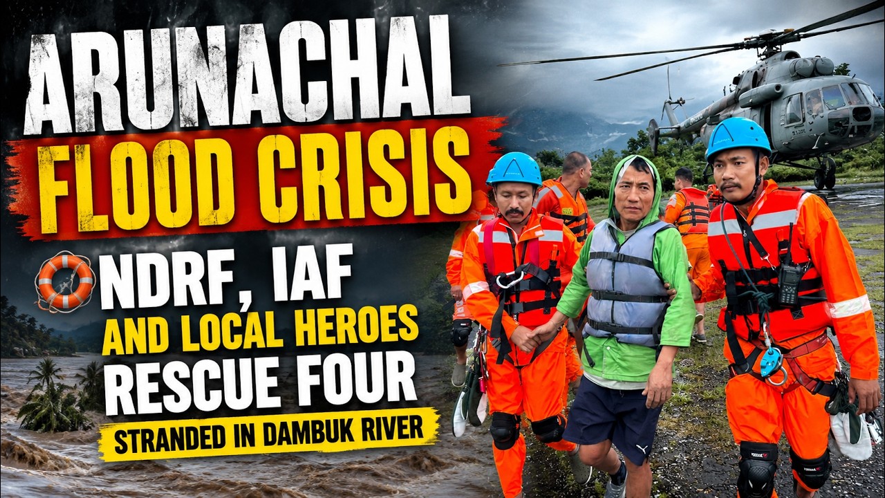 Arunachal: Massive Rescue Operation Saves Four Marooned Fishermen in Lower Dibang Valley