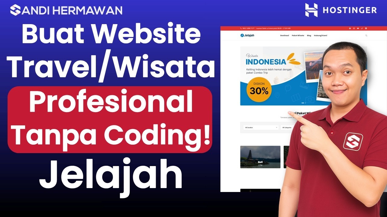 Cara Membuat Website Travel Profesional dengan WordPress, Jelajah dan Hosting dari Hostinger