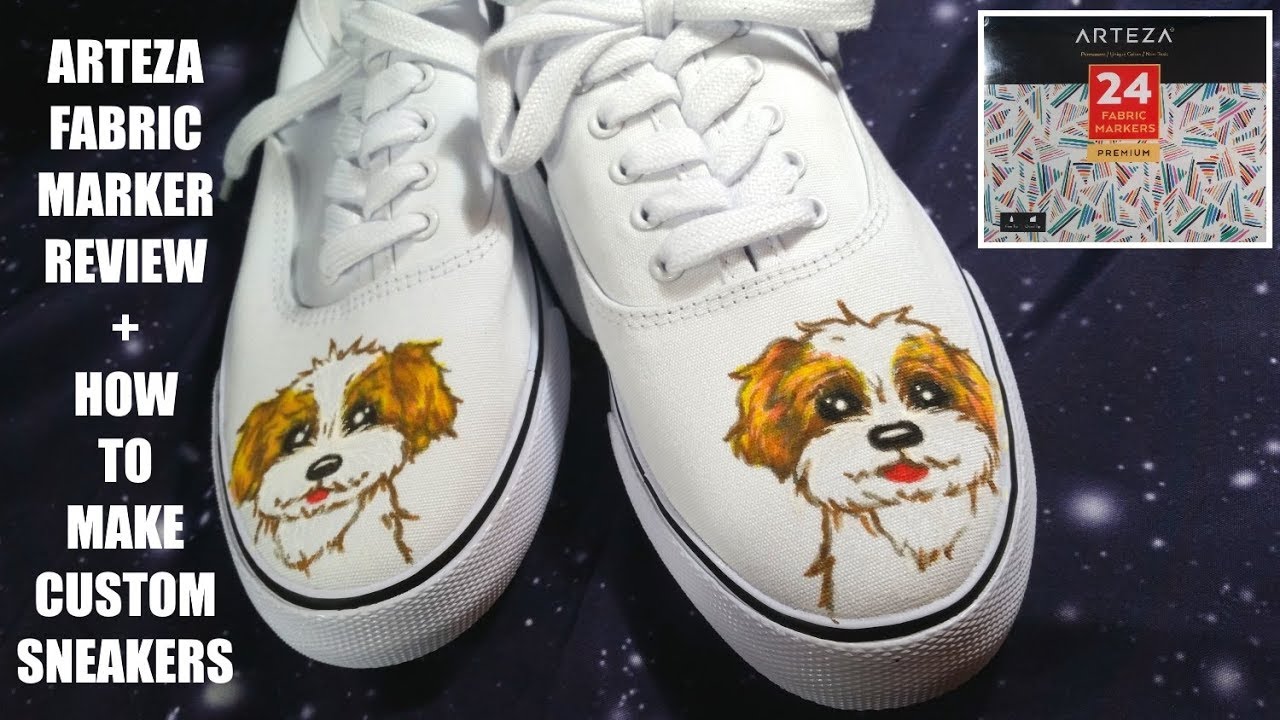 Arteza Fabric Markers Review + How I Customized Sneakers
