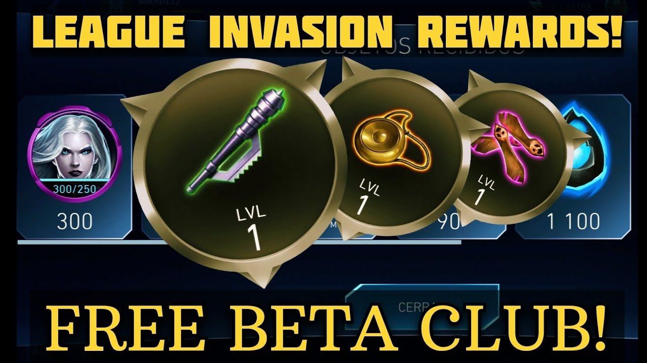 FREE BETA CLUB!🔥 LEAGUE INVASION REWARDS from my League (Best Artifact) in Injustice 2 Mobile 6.6