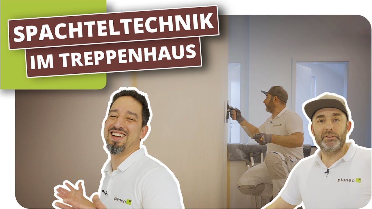 Spachteltechnik im Treppenhaus