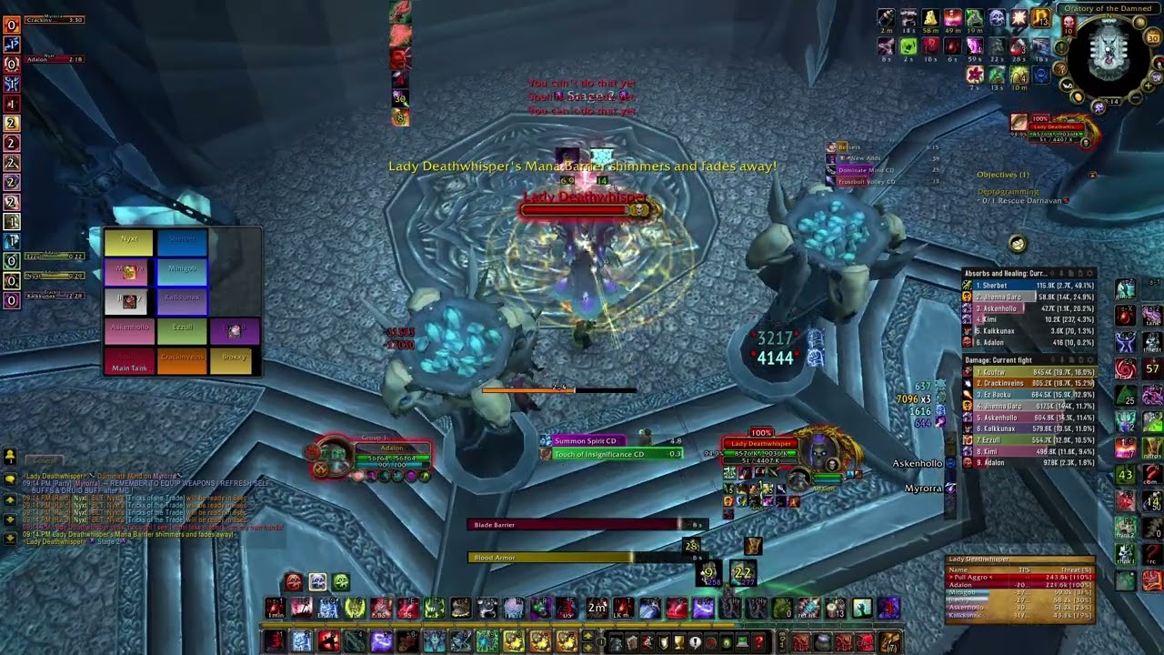 [Metanoia] icc10 12hc solo heal solo tank run, no wipes. Warmane Lordaeron, Blood DK PoV