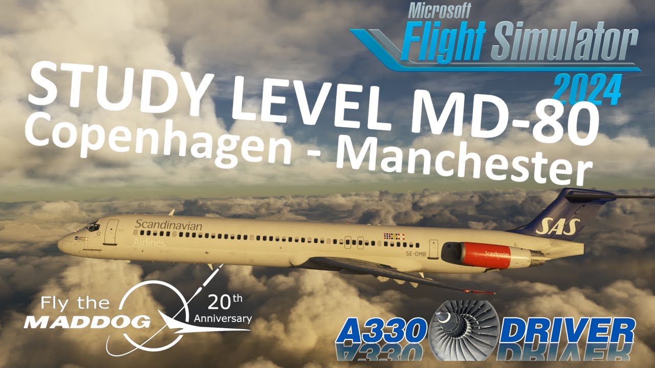 Let's FLY the BEAUTIFUL NEW MD-82 | Copenhagen - Manchester | Full VATSIM ATC | Real Airline Pilot