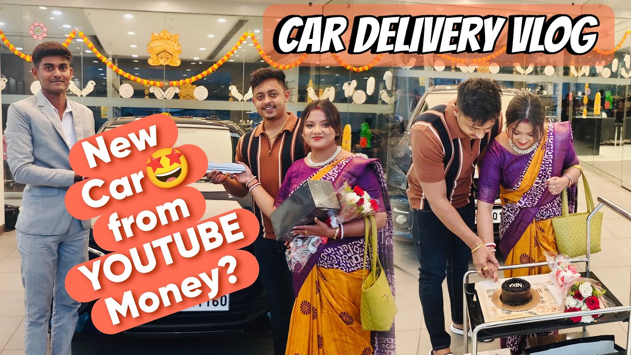 Finally! CAR Delivery Vlog🤩💝 Our first Car from YOUTUBE money?🤔🤫 #DEEPlyHAPPY
