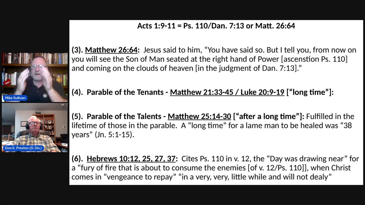 Acts 1:9-11:  The OT Background - Psalm 110 and Daniel 7:13