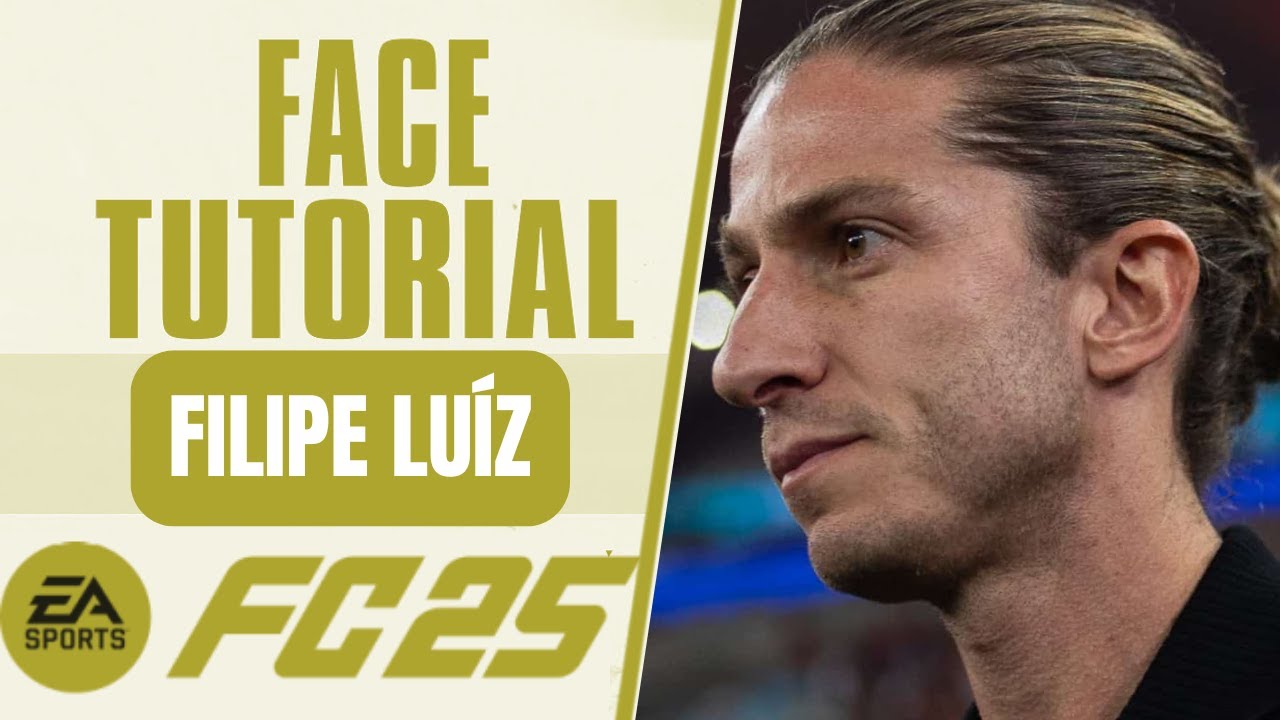 EA SPORTS FC 25 - Como fazer Filipe Luíz Técnico do Flamengo ❤️🖤 (FACE TUTORIAL) | MK Games