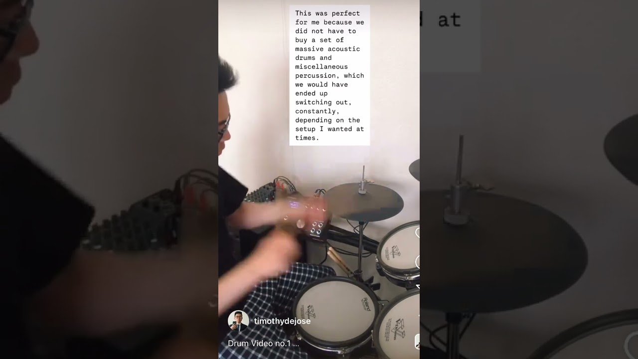 Here&rsquo;s a story about my electric drums! #music #drums #rolanddrums #vicfirthsticks