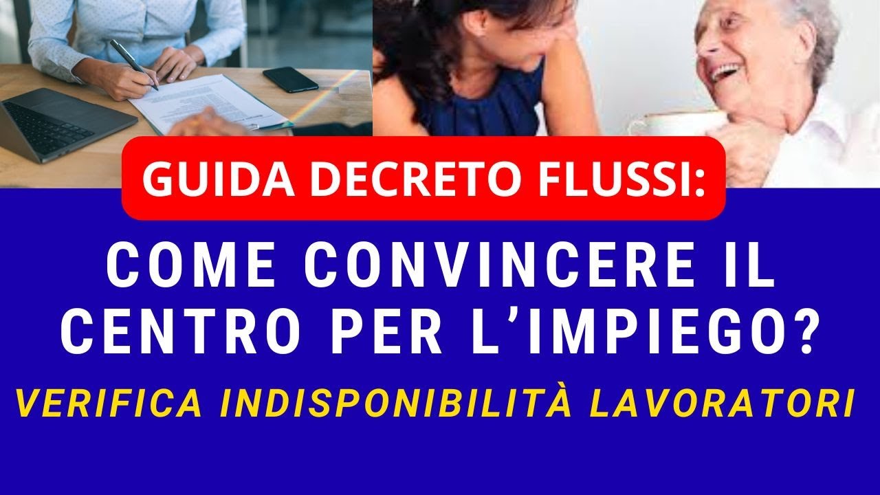 GUIDA COMPILAZIONE MODULO VERIFICA INDISPONIBILIT&Agrave; PERSONALE CENTRO IMPIEGO PER DECRETO FLUSSI