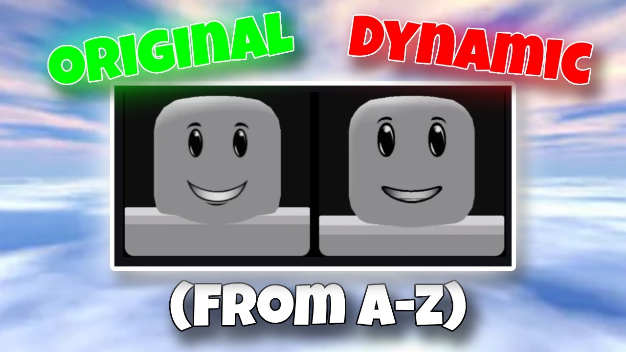 Original VS Dynamic Roblox Faces Comparison (A-Z Complete)