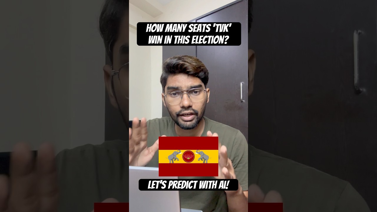 TVK 2026 Election | How Many Seats Will Vijay's TVK Win? 🤔 (AI Data Part 1) #shorts