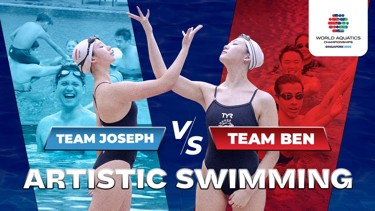 #ArtisticSwimming Challenge: Team Joseph vs Team Ben 🌊 | World Aquatics Championships Singapore-2025