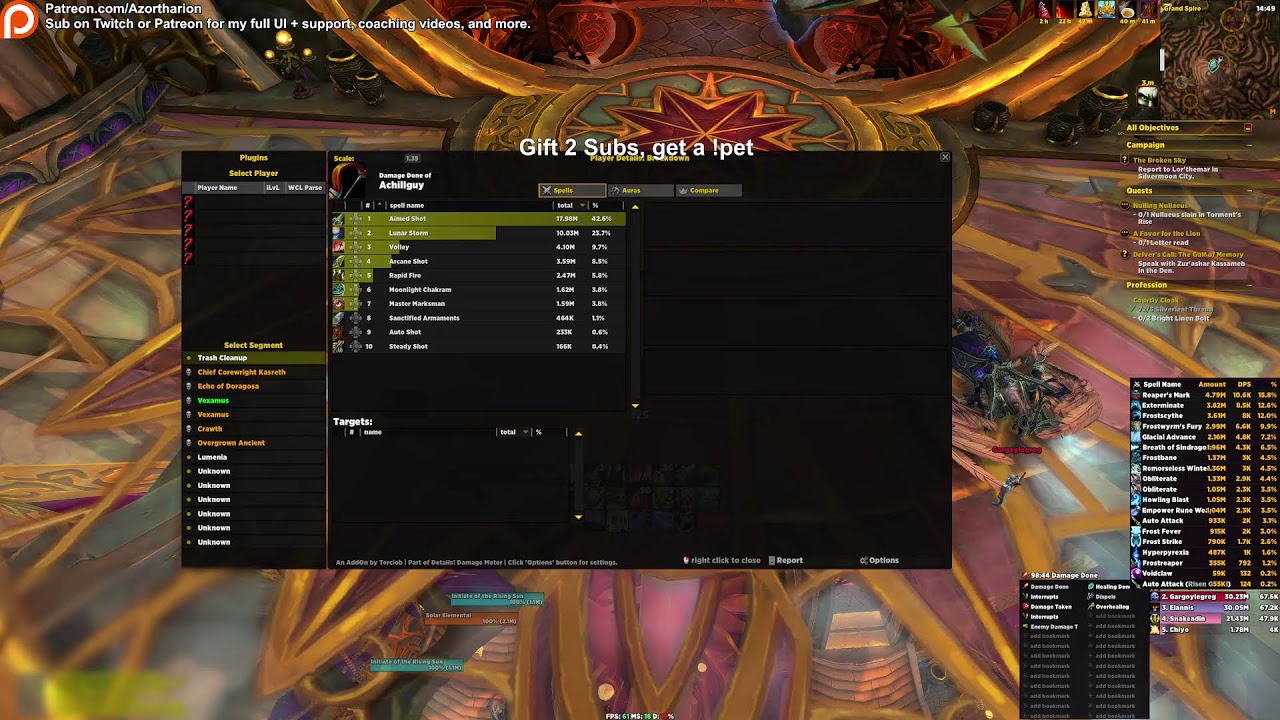 Hunting the Season | !ui for subs | !guide !patreon !coaching | !doubletap !hydrabuild