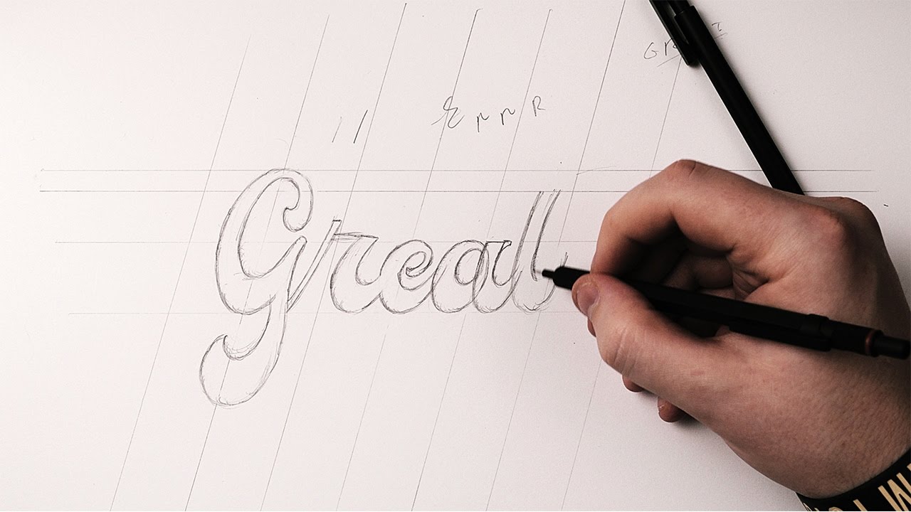 Hand Lettering Tutorial | How To Draw Brush Script
