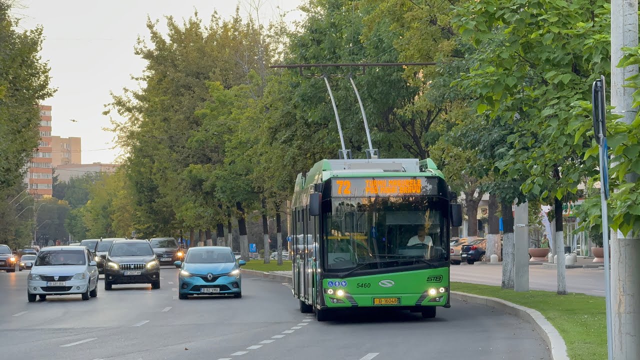 Trolleybuses at Pasaj Europa Unită, Bucharest (4k 60fps)