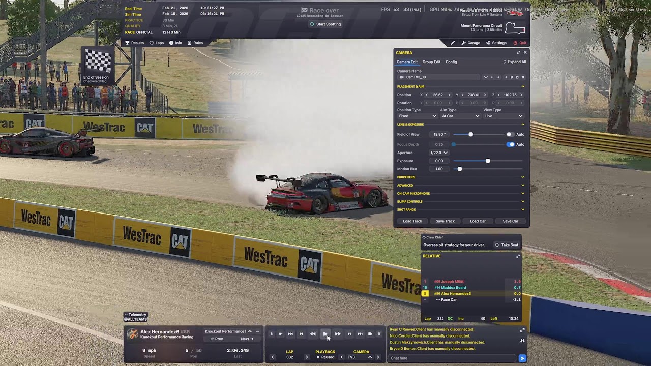 Bathurst 12 Hour Endurance Race 41st to 5th!