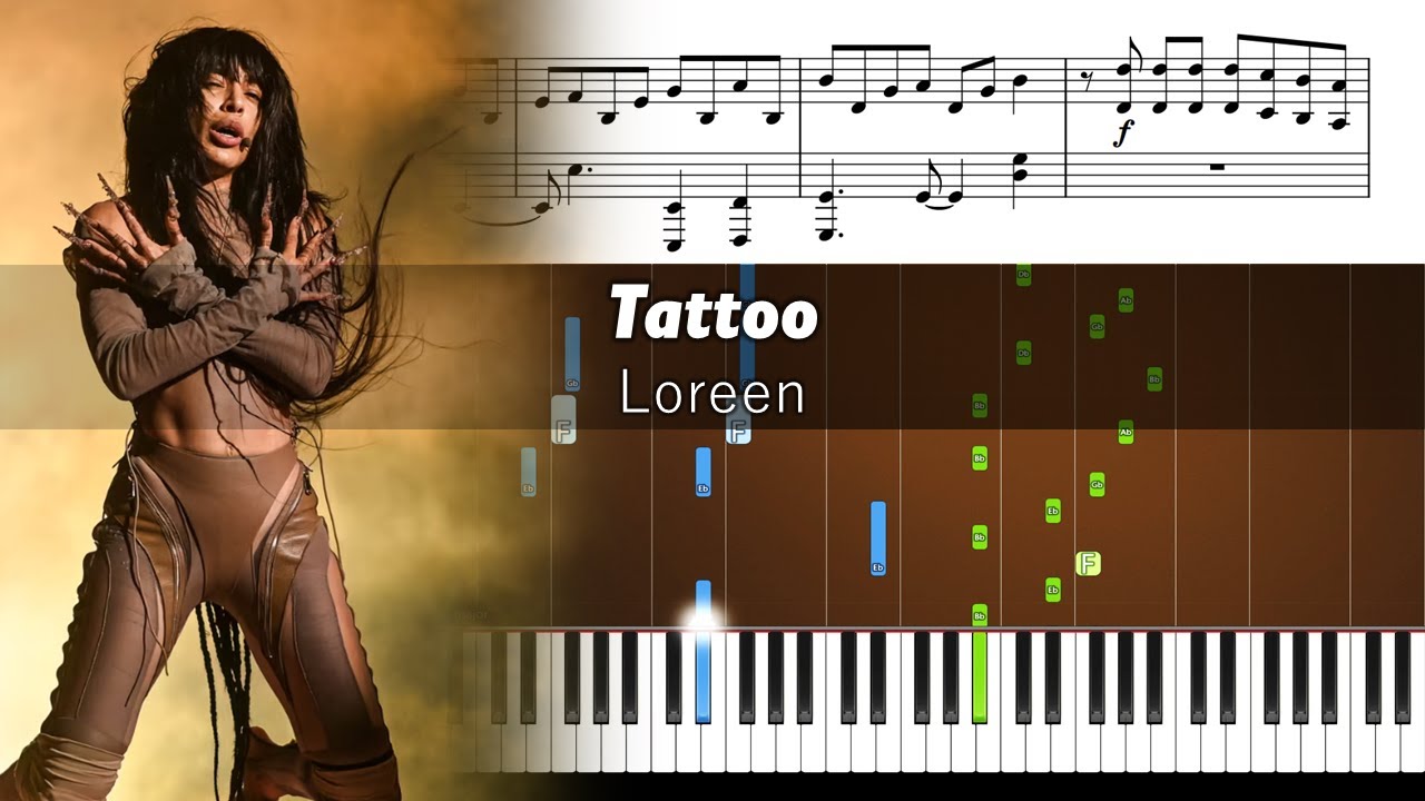 Loreen - Tattoo - Epic Piano Tutorial with Sheet Music
