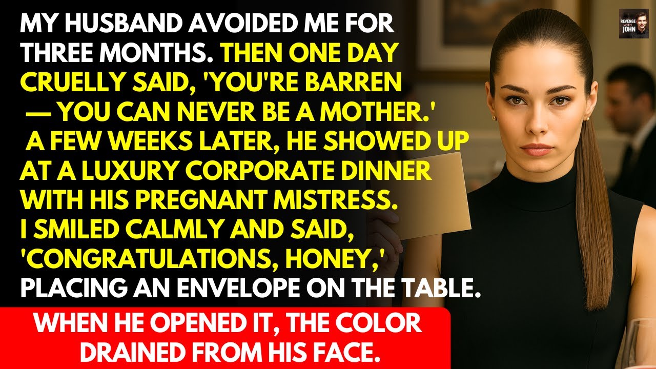My Husband Called Me Barren—Then I Left an Envelope at a Luxury Gala That Ended His Lies