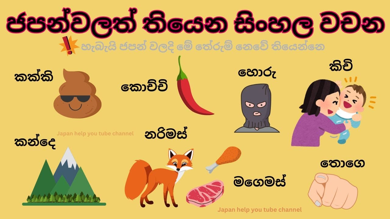 Sinhala & Japanese Words with the Same Pronunciation #japaneselanguage #japaneselanguagelearning #jp