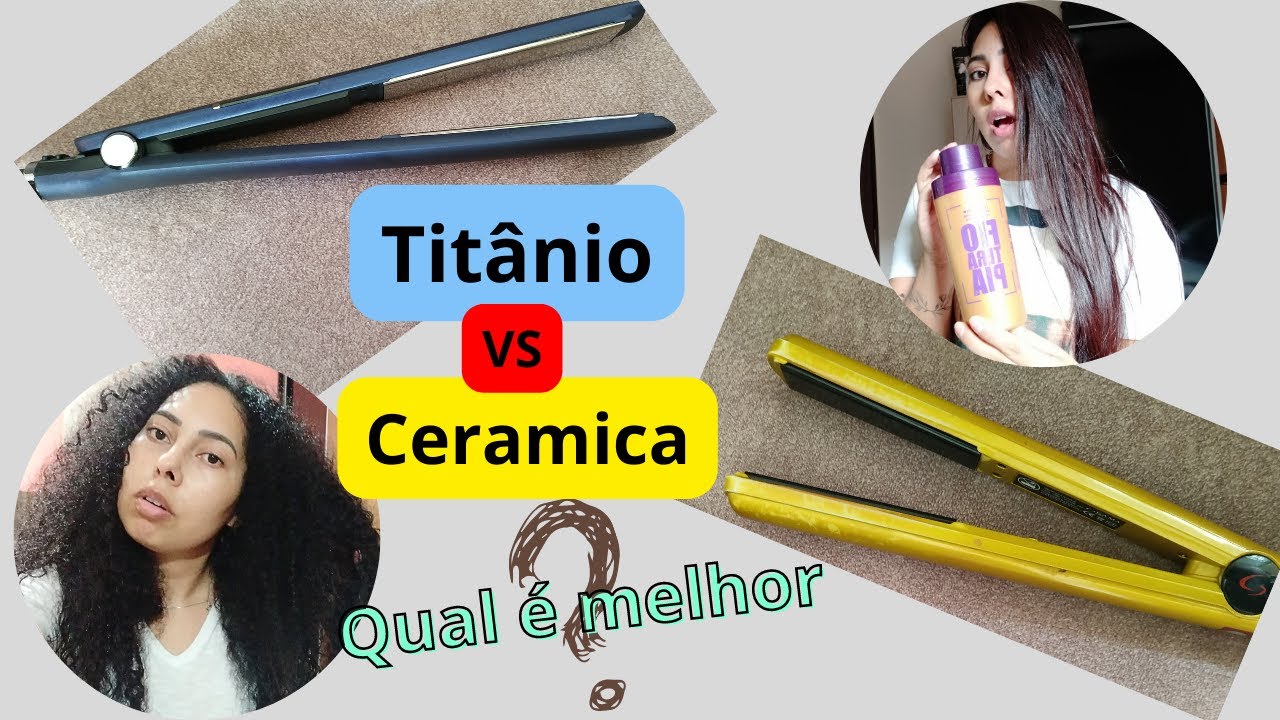 CHAPINHA TITÂNIO VS CERAMICA | TESTEI AS DUAS e qual é MELHOR PARA PROGRESSIVA? Qual alisa mais?