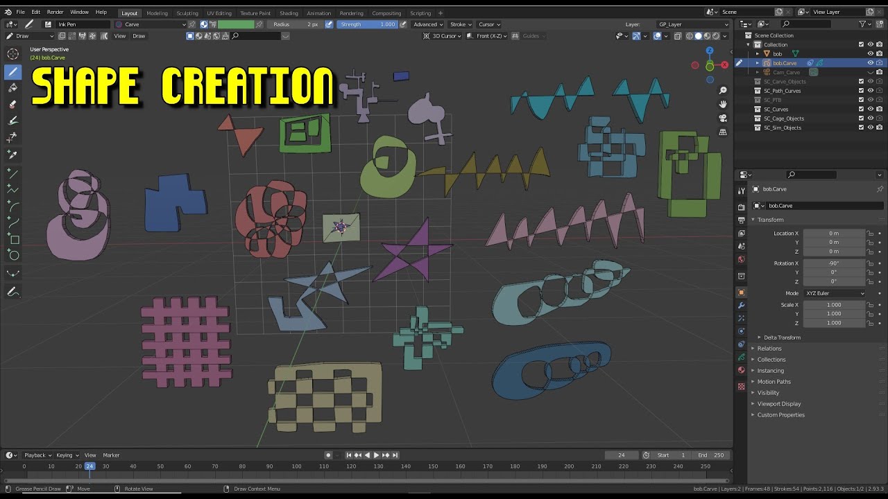 SketchN'Carve Shape Creation Methods