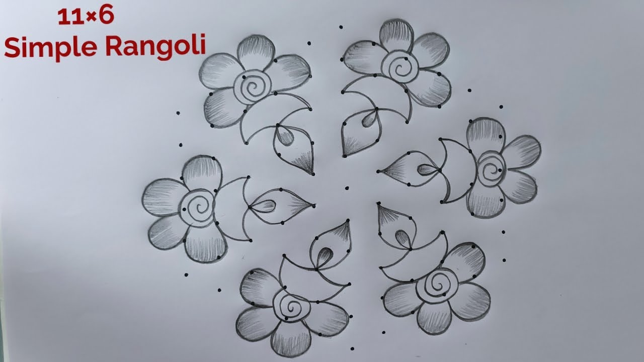 Karthigai Deepam Special Villaku Kolam 11×6 🌺 Diya Muggulu 🌺 Deepam Rangoli 🌺 Beautiful Rangoli
