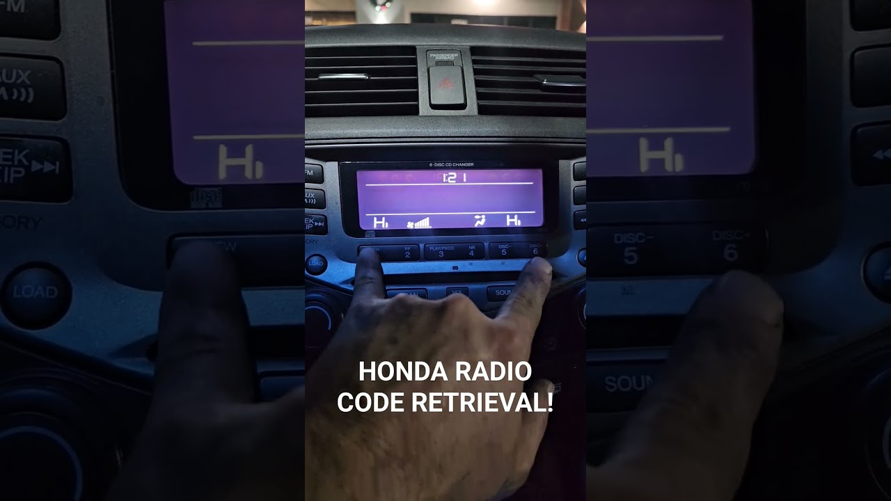 Восстановление кода магнитолы Honda Accord 2007 года!