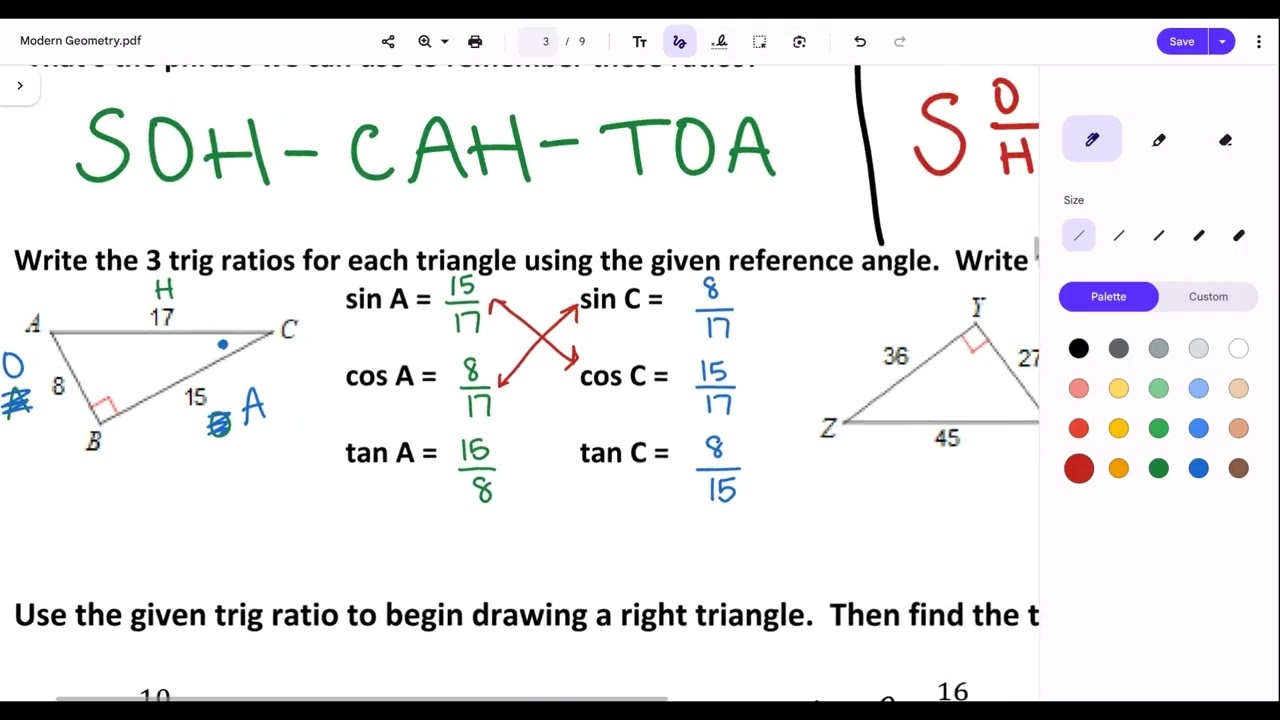 G.SRT.6 - Intro to Trig Ratios