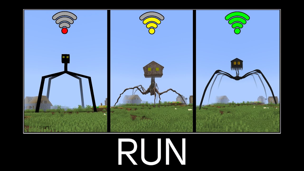Minecraft wait what meme part 336 (House Head with different Wi-Fi)