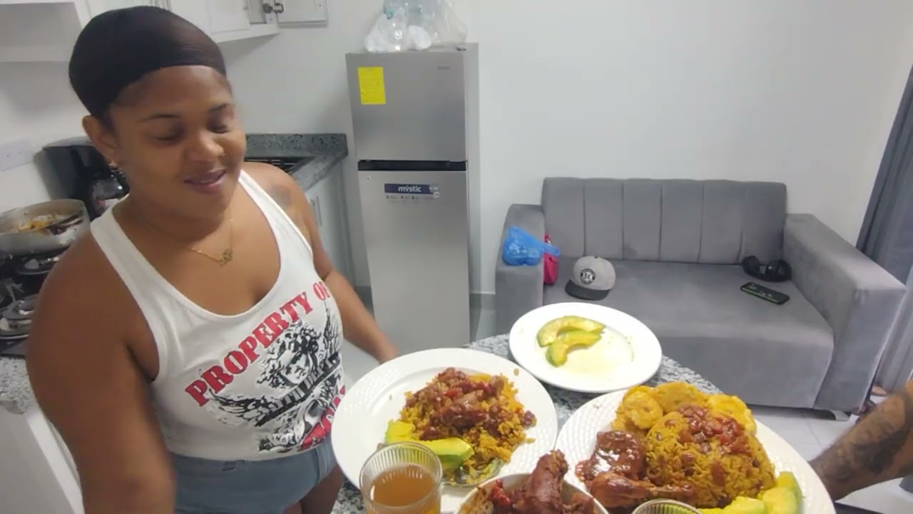 Dominican woman cooking in Sosua Part #4