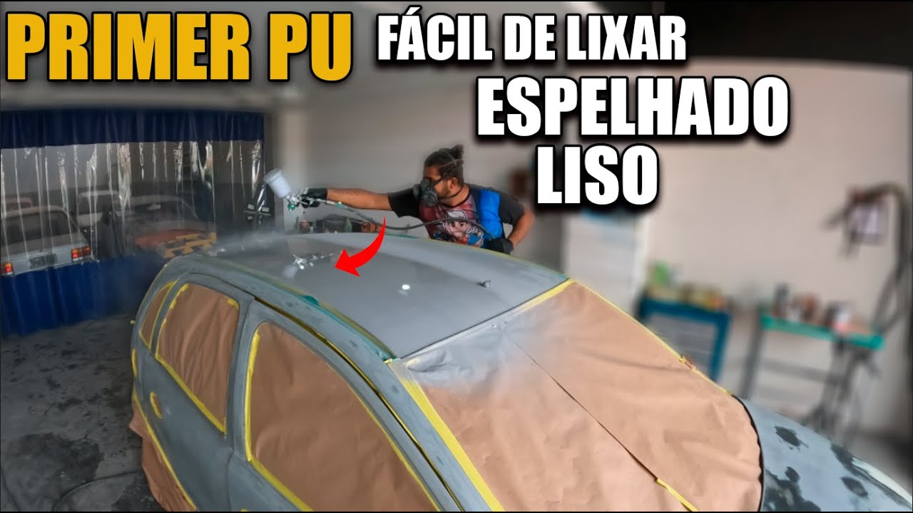 COMO APLICAR PRIMER PU - LISO FÁCIL DE LIXAR E ESPELHADO PASSO A PASSO!
