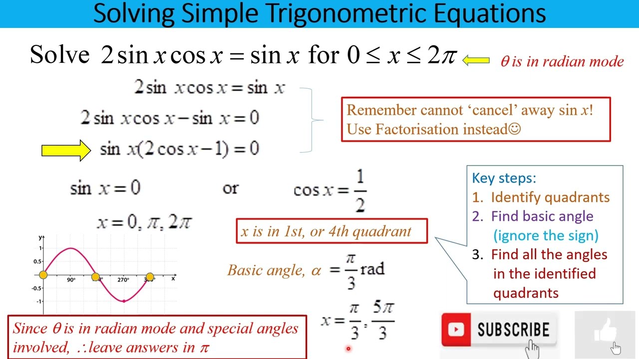 Solving Trigonometric Equations EXPLAINED (Step-by-Step) #trigonometricequations