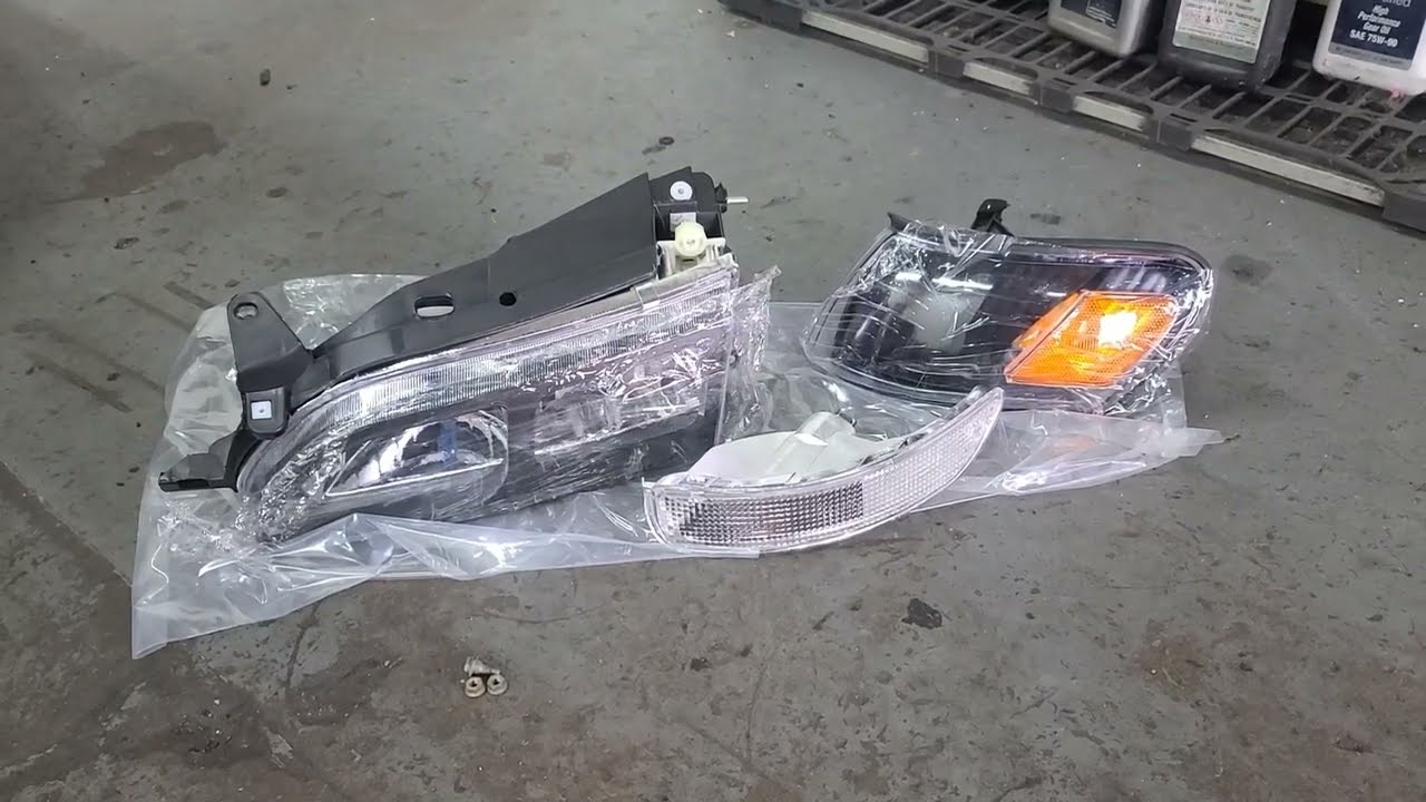 Fixing Up My Kids 97 Corolla - Part 11 - Front Light Assemblies & Grille