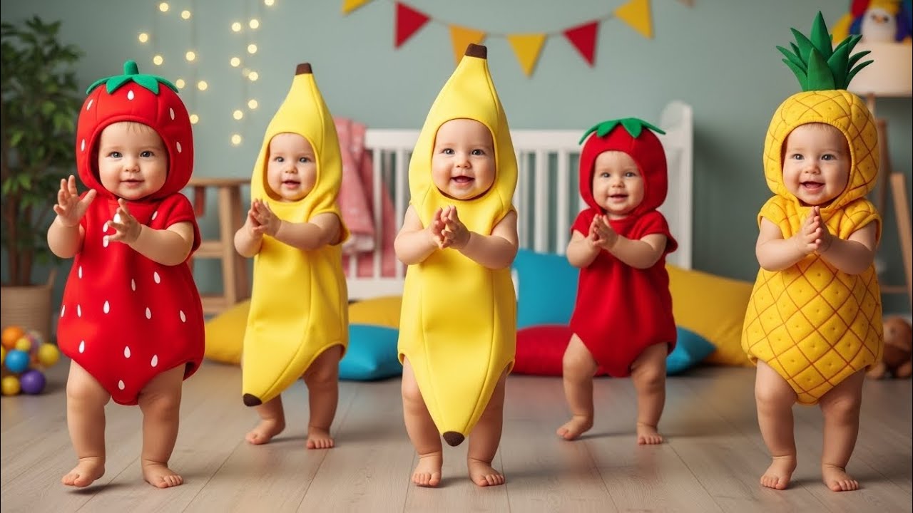 Dudi dudi dam dam dance 💃🏻| cute kids dancing | Fruits dance