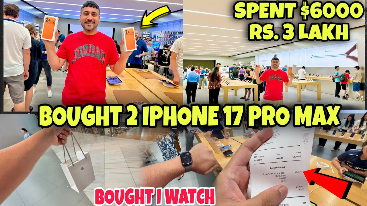 BOUGHT 2 IPHONE 17 PRO MAX & APPLE WATCH | SPENT $6000, 3 LAKH😱