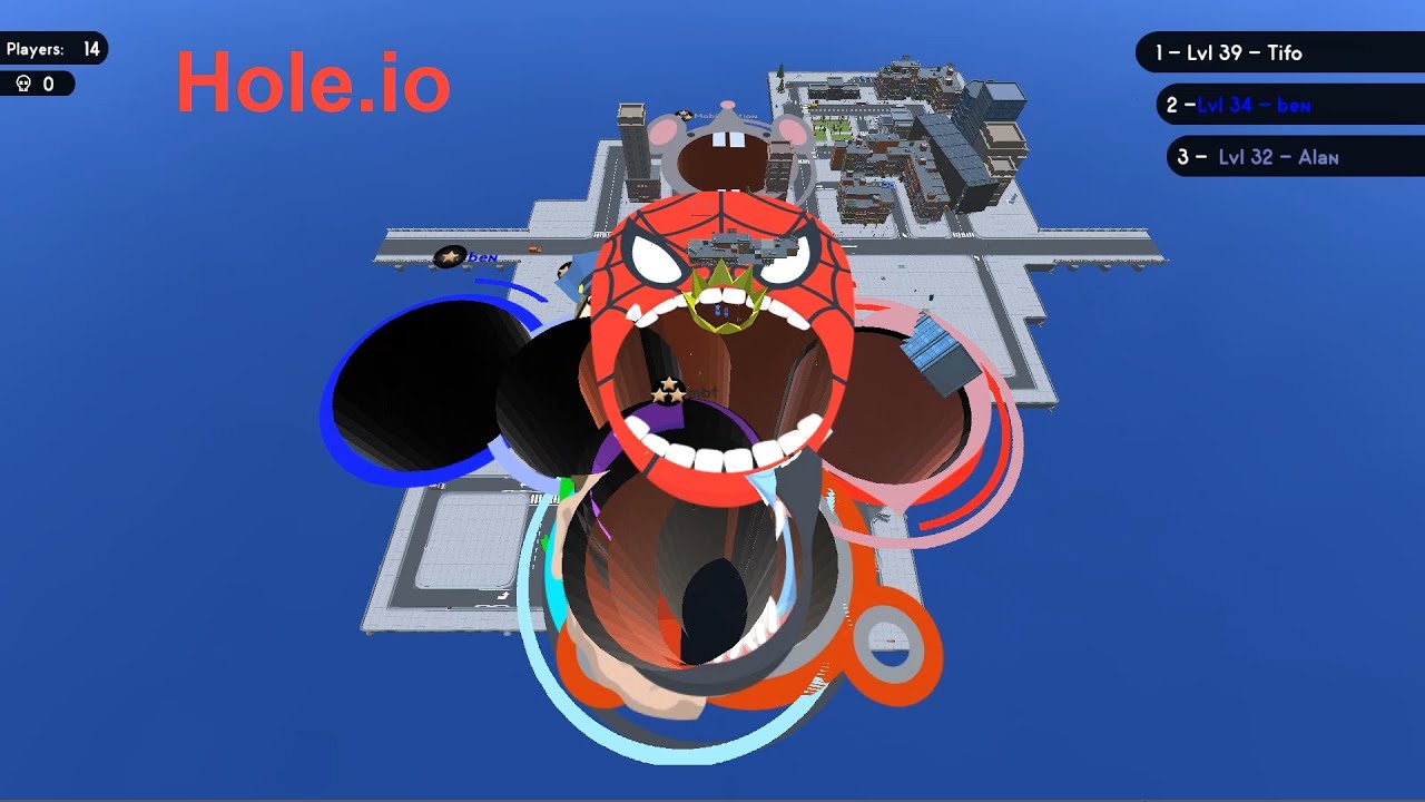 Hole.io Map Control: 100.00% - Big Hole WORLD RECORD