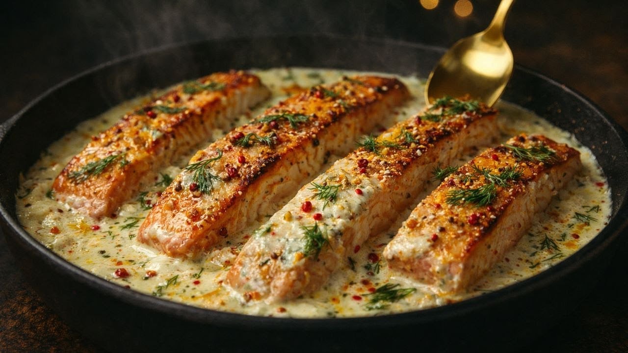 The most delicious creamy salmon! Try this melt-in-your-mouth recipe!