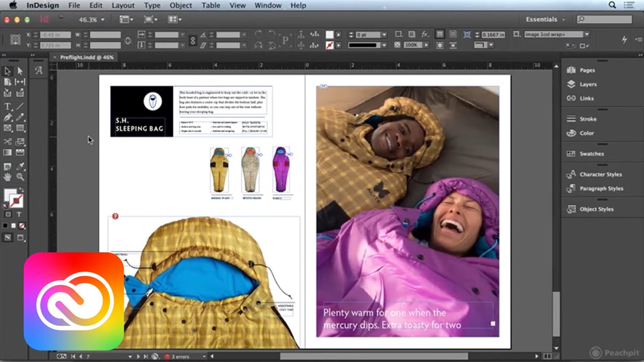 Предпечатная проверка в режиме реального времени в InDesign | Adobe Creative Cloud