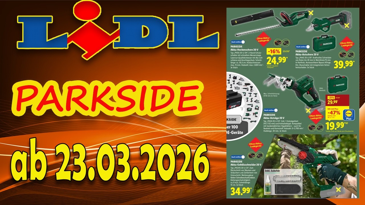 LIDL Prospekt ab 23.03.2026: RIESIGER Parkside Arrivage! 🛠️ Das müsst ihr sehen! #Lidl #Parkside