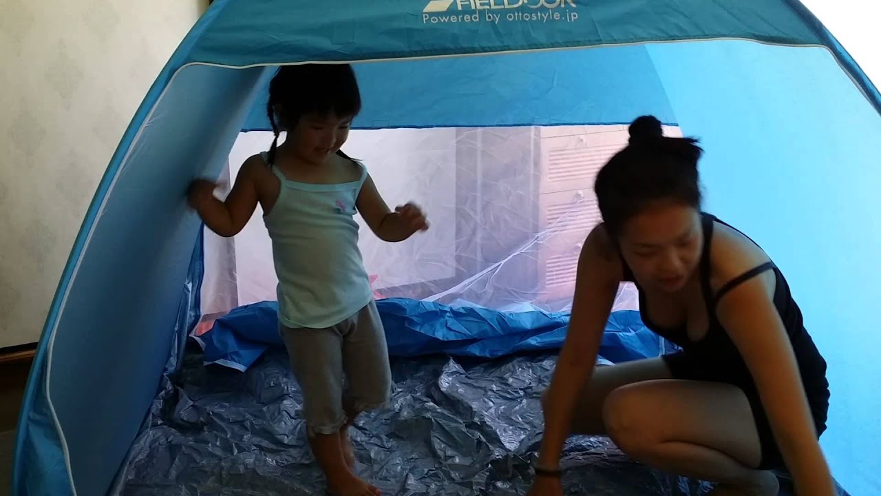 新品テントのお披露目 ３歳２ヶ月長女