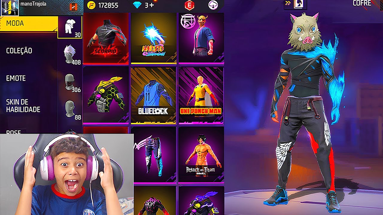 GASTEI R$585,99 REAIS GEMANDO UMA CONTA BOT LEVEL 1 NO FREE FIRE!