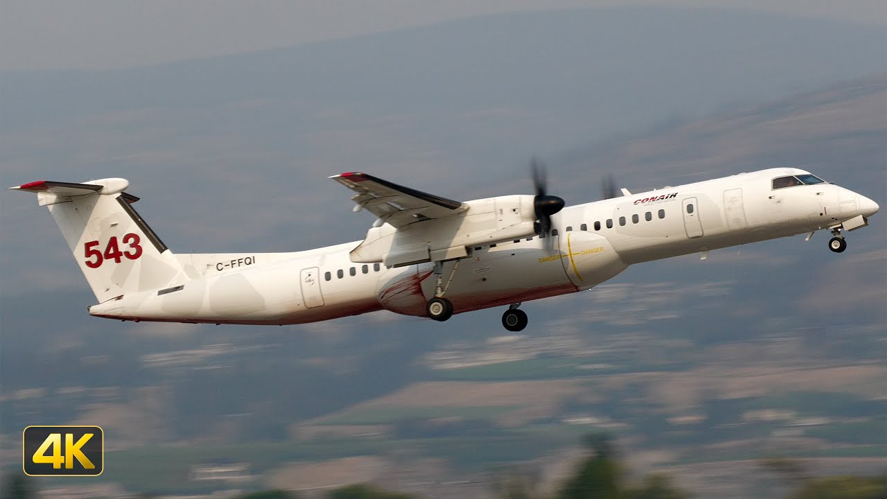 Conair Q400 Airtanker LANDING & TAKEOFF