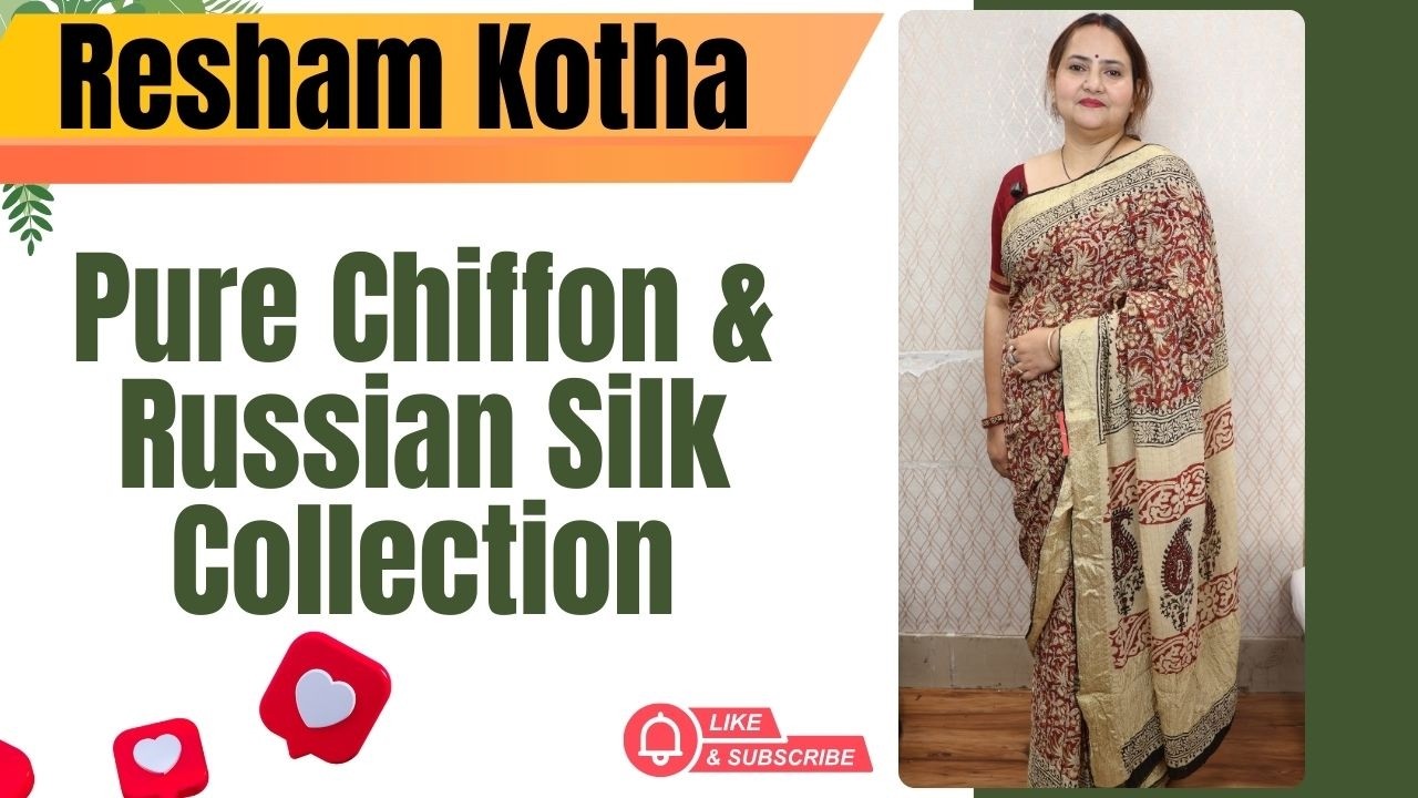 Pure Chiffon & Russian Silk Collection || #Resham Kotha | Epi-10 | #shorts