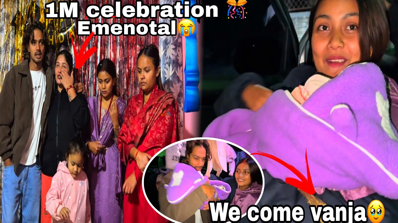 1M Ko Celebration ￼Manauda Rajni Mame Yakase Runu Vio😭Vanju Baba aaunu Vayo Poilo Chot😤