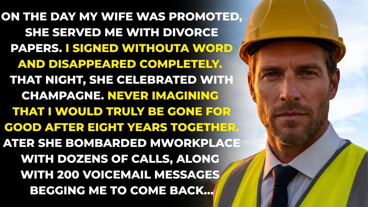 The day my wife got her promotion, she served me with divorce papers. Four years later, she...