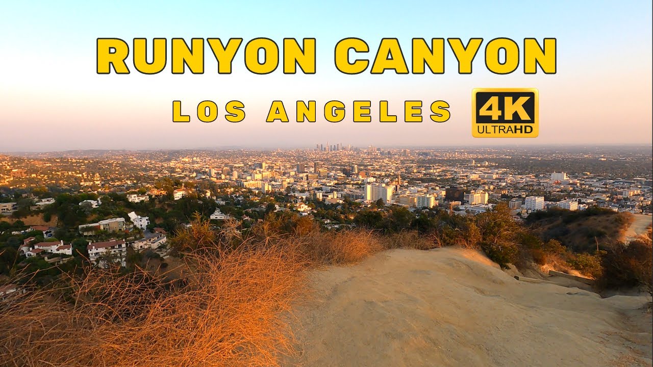 RUNYON CANYON SUNSET HIKE | CELEBS MOST POPULAR HIKING TRAIL | LOS ANGELES - HOLLYWOOD 4K